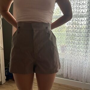 Women's fake tan leather Shorts